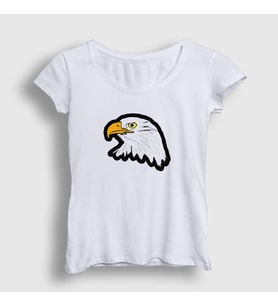 Presmono Kadın Beyaz Eagle Kartal T-Shirt 314078tt (Beyaz)