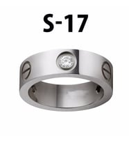 Kartier Taşlı Yüzük Silver Renk 17 Numara