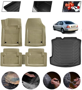Volkswagen Golf 4 1997-2005 Uyumlu Paspas Araca Özel Bagaj Havuzu MBS Bej
