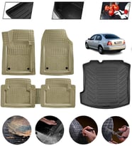 Volkswagen Golf 4 1997-2005 Uyumlu Paspas Araca Özel Bagaj Havuzu MBS Bej