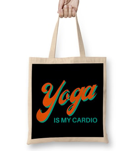 Yoga is My Cardio Bez Çanta Uzun Saplı