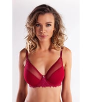 Golshan Gapara Big size Plunge Bra, Şarap Rengi Konforlu ve Şık Sütyen