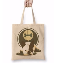 Bulldog Pug Köpek Bez Çanta Uzun Saplı