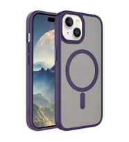 Coverzone ?Phone 15 ile Uyumlu Sert PC Arka Y�zey Wireless ?arj �zellikli Buzlu Saydam ZF Kapak