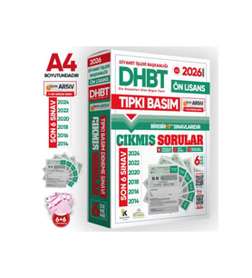 2026 KPSS-DHBT Ön Lisans ÖSYM Çıkmış Soru Tıpkı Basım 6lı Kitapçık Türkiye Geneli Deneme Paketi