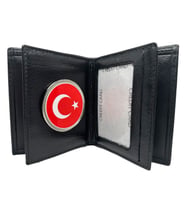 AYYILDIZ ROZETLİ CÜZDAN HAKİKİ DERİ
