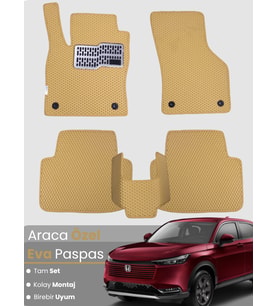 HONDA HRV (2021-2025) Uyumlu EVA Paspas Tam Set–Araca Özel,Kolay Montaj,Su Geçirmez