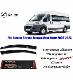 Fiat Ducato Mugen Cam Rüzgarlığı 2006-2023 arası 2'li Sunplex (Beyaz)