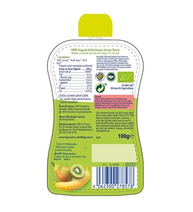 Organik Kivili Muzlu Armut Püresi 100 Gr