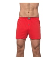 6 Adet Özkan Erkek Pamuklu Şardonlu Düz Renk Boxer 0041 (Kırmızı)