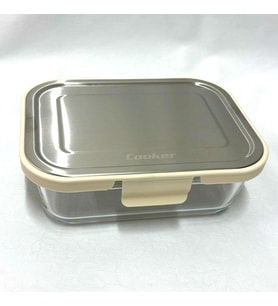 Cooker CKR3488 Cam Saklama Kabı 1000 ml Krem