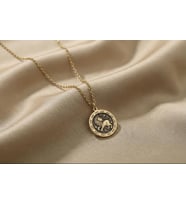 Kişiye Özel 925 Ayar Gümüş Şık Tasarım Burç Sembol Kolye (Gold)