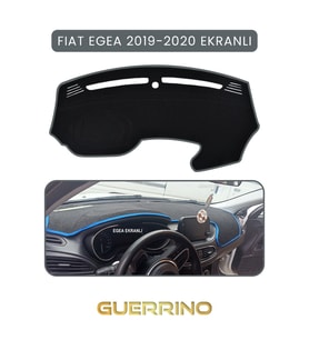 FIAT Egea 2019-2024 Modellerine Uygun EKRANLITORPİDO KORUMA HALISI GRİ KENAR