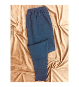 Kışlık Cepsiz Triko Pijama Altı (Lacivert)