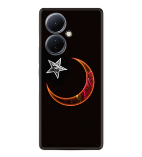 Vivo V29 Lite Kılıf Desenli Silikon Platinium Series Ay Yıldız 1884