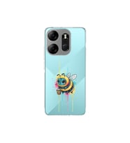 Tecno Spark Go 2023 ile uyumlu Splash arı tasarımlı şeffaf silikon kılıf