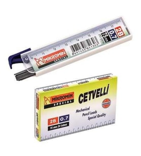 Min 0.7 Mm Cetvelli Kalem Ucu 75 Mm Mikro Uç (Siyah)
