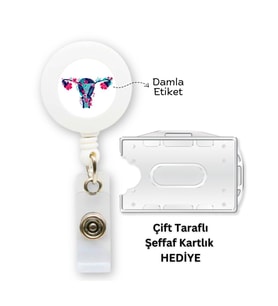 Uterus Yoyo Yaka Kartlığı Yatay Dikey Kart Koruyucu