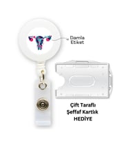 Uterus Yoyo Yaka Kartlığı Yatay Dikey Kart Koruyucu