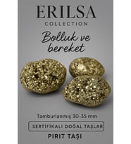 Sertifikalı Ham İşlenmemiş Doğal Pirit Taşı Kütle 30-35 mm - Bereket ve Güç Taşı (Çok Renkli)