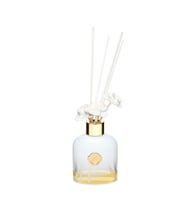 130 ml Beyaz Cam Şişe Seramik Çiçek Taş Bambu Çubuklu White Jasmine Oda Kokusu
