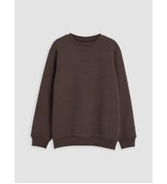 LCW Kids Kahverengi Bisiklet Yaka Erkek Çocuk Sweatshirt