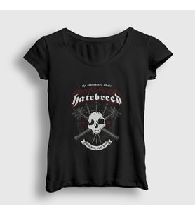 Presmono Kadın Siyah Here Hatebreed T-Shirt 148557tt