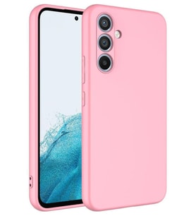 Galaxy A24 Kılıf Lansman Tasarım İç Yüzeyi Kadife Silikon (Pembe)