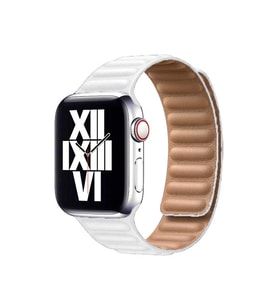 Apple Watch 38mm Uyumlu Kordon Suni Deri Baklalı KRD-34 Kayış