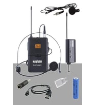 Lastvoice SXC-999Y Şarjlı Telsiz Kablosuz Headset Yaka Mikrofonu (UHF Sabit Kanal)