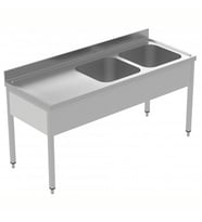 Electrolux Professional 2 Evyeli Tezgah, Evyeleri 600x500 Mm, Damlalığı Solda - 1800 Mm, Plus GLG1826SXE