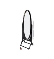 Ayna 13620 Boy Oval Ahşap Kayın Ve MDF iskelet. Parlak Ceviz Lake Ayna El Yapım