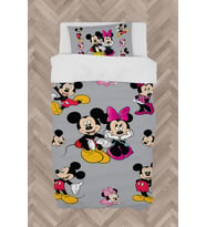 MEKTA HOME BEBEK VE ÇOCUK ODASI Mickey ve Minnie Mause Desenli Seksekli Nevresim Takımı