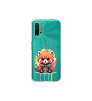 Poco M3 ile Uyumlu Splash Tilki Tasarımlı Şeffaf Silikon Kılıf