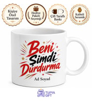 Beni Şimdi Durdurma İngilizce Temalı Baskılı Kupa Bardak Hediye