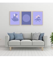 Leylaklar Duvar Tablosu Çerçeveli 3'lü Set Ahşap Renk 30 x 42 Boyut/Ebat (Standart)