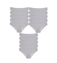 15 adet Süper Eko Set Likralı Kadın Slip Külot Gri