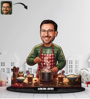BK Gift Kişiye Özel Erkek Yılbaşı Tasarımlı Karikatür Biblo -5, Yılbaşı Hediyesi, Yeni Yıl Hediyesi