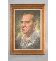 Çerçeveli Paspartulu Atatürk Tablo a339 (Gold)