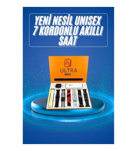 Mey İthalat® Akıllı Saat Çağrı Cevaplayabilen Unısex 7 Kordonlu Müzik Dinleme