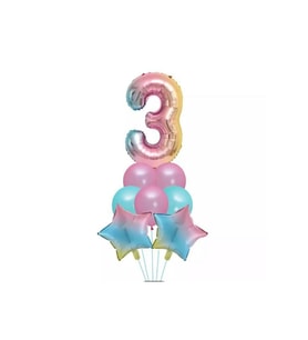 Rainbow 3 Yaş Folyo Balon Set