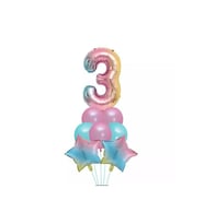 Rainbow 3 Yaş Folyo Balon Set