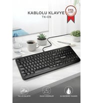 Torima Kablolu Q Klavye Retro Daktilo Görünümlü TK09 Siyah