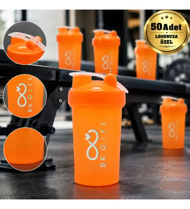 Logonuza Özel 50 Adet S102 550 ml Shaker - Kapaklı Sporcu Shaker
