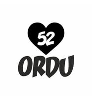 Kalpli 52 Ordu Araba Sticker siyah 20x15 CM (Siyah)