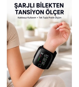 Otomatik Bilekten Tansiyon Ölçer Şarjlı Dijital Ölçüm Cihazı