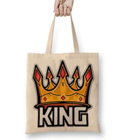 King Taç Bez Çanta Uzun Saplı