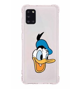 Samsung Galaxy A31  Köşe Korumalı Antişok Kapak Donald Duck Tasarımlı Şeffaf  Kılıf