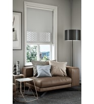 Lazer Kesim Mat Stor Perde, Lazer Kesimli Modern Serisi, M-191005 Gri Renk