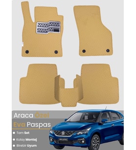 SUZUKİ BALENO (2015-2022) Uyumlu EVA Paspas Tam Set–Oto Paspas,Araca Özel,Kolay Montaj